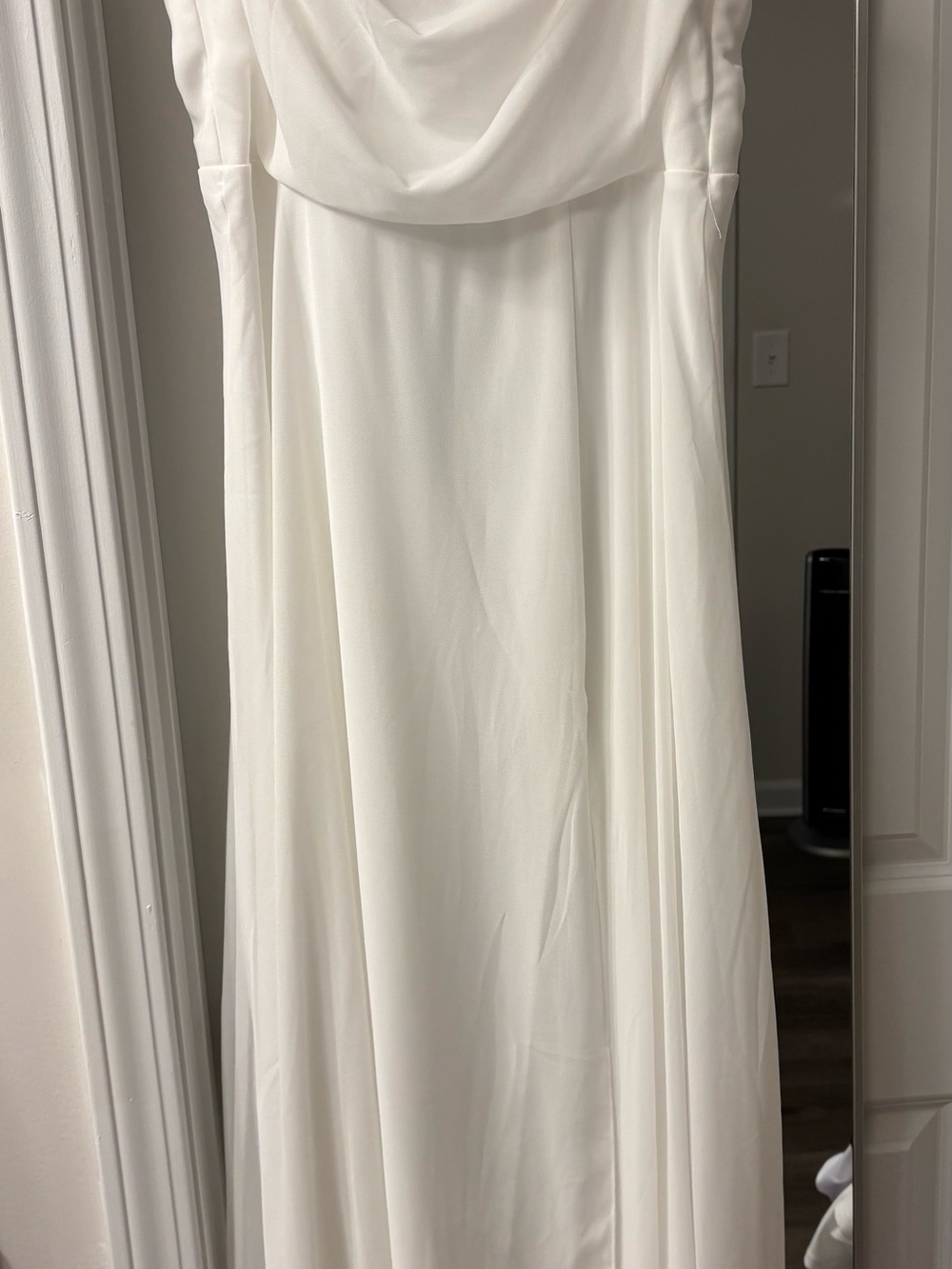 White Flowing Slit Maxi dress